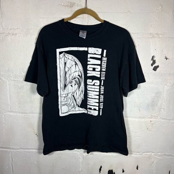 Vintage Black Summer Comic Book Shirt - Picture 1 of 7
